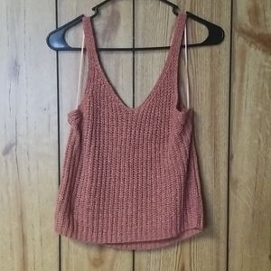 Pink knit top